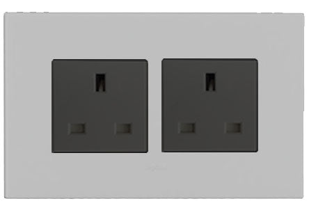 Legrand Arteor BS EN Sockets 13A - Single or Double (with support frame and plate)