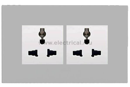 Legrand Arteor Multistandard Socket - Single or Double (with support frame and plate)