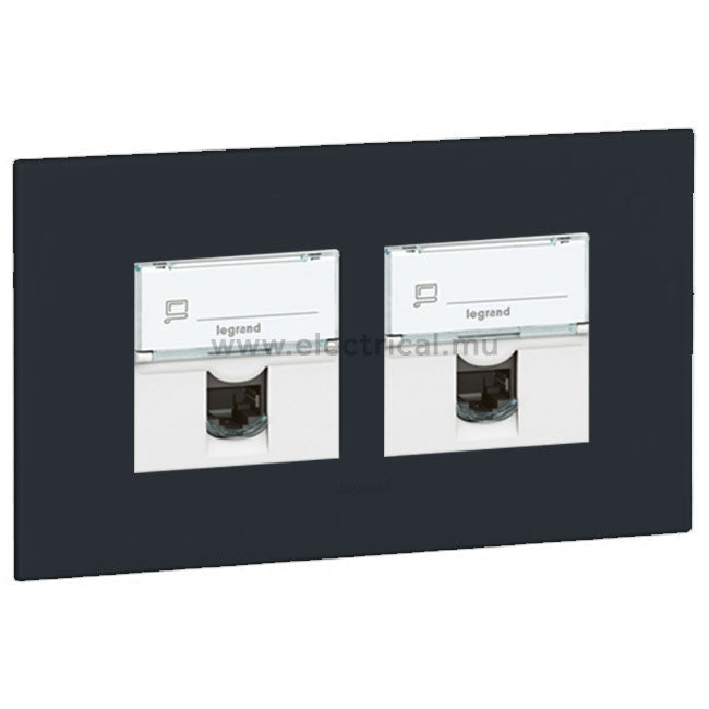 Legrand Arteor RJ45 Sockets Cat6 UTP - Single or Double (with support frame and plate)