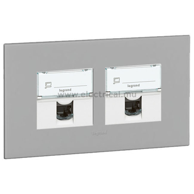 Legrand Arteor RJ45 Sockets Cat6 UTP - Single or Double (with support frame and plate)