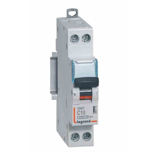 Legrand Breaker - MCB DNX³ - 6KA C Curve (1P+N) - 10A