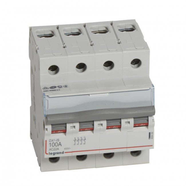 Legrand Isolators DX³ 4P - Choose from 32A | 40A | 63A | 100A | 125A