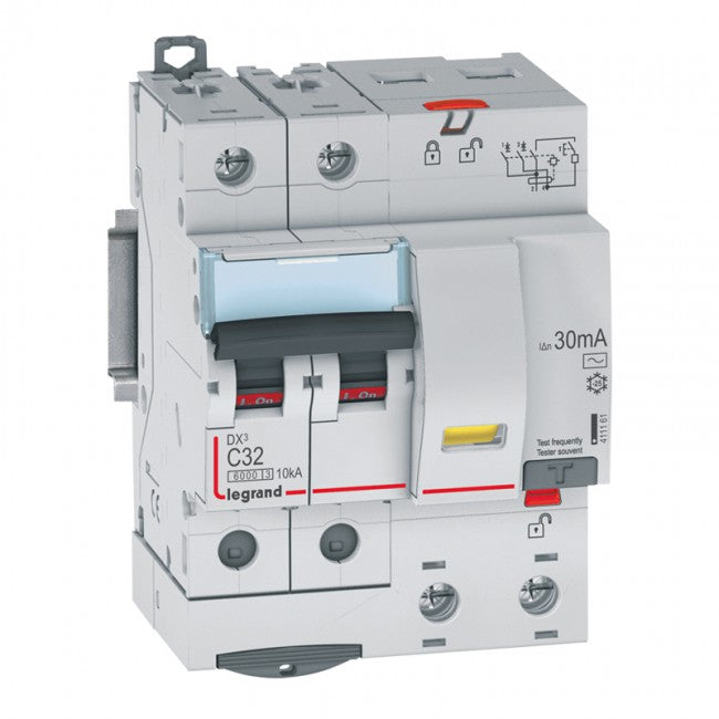 Legrand RCBO - DX³ 6000 30mA 2P - 32A | Electrical.mu