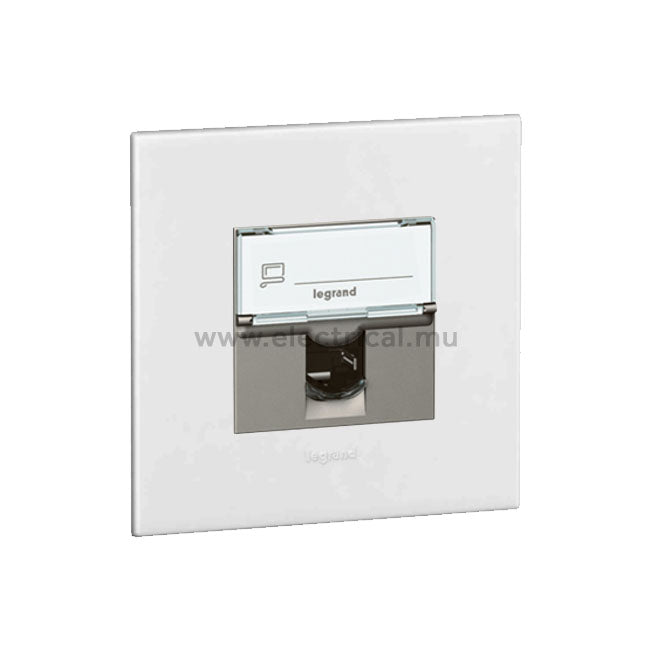Legrand Arteor RJ45 Sockets Cat6 UTP - Single or Double (with support frame and plate)