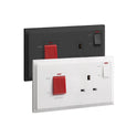 Legrand Belanko S Cooker Unit - 45A DP Switch + 13A Socket