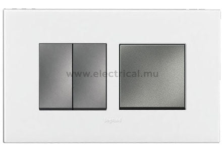 Legrand Arteor 2 Way Switch 10A  - 1 gang to 6 gang (complete with support frame and plate)