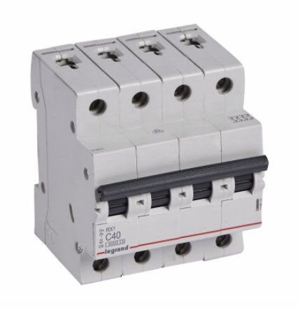 Legrand Breaker - MCB RX³ 6kA C Curve 4P - 40A