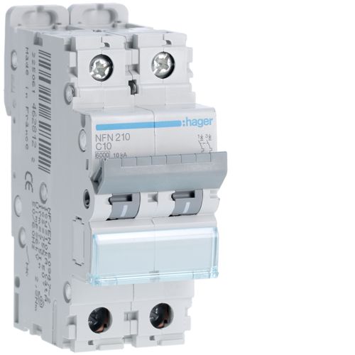 Hager Circuit Breaker / Disjoncteur (C Curve) 2P - 10A