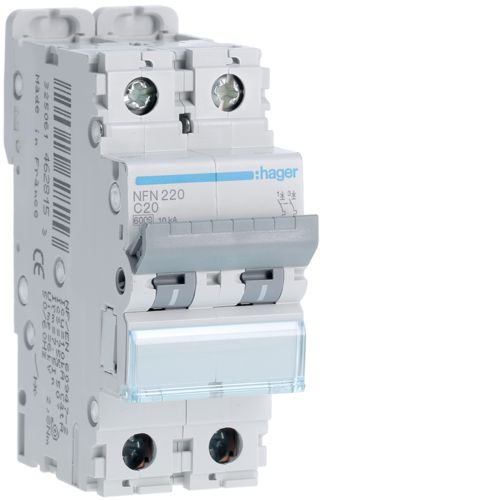 Hager Circuit Breaker / Disjoncteur (C Curve) 2P - 20A