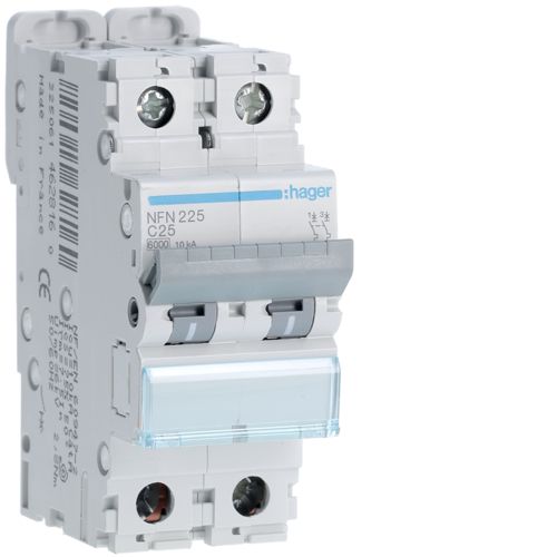 Hager Circuit Breaker / Disjoncteur (C Curve) 2P - 25A