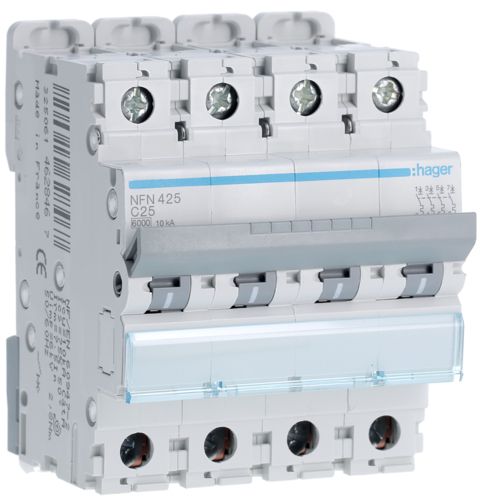 Hager Circuit Breaker / Disjoncteur (C Curve) 4P - 25A
