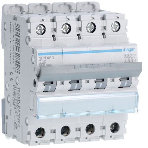 Hager Circuit Breaker / Disjoncteur (C Curve) 4P - 50A