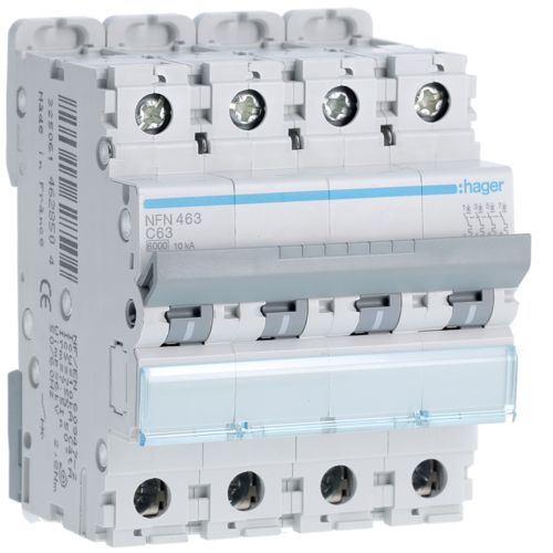 Hager Circuit Breaker / Disjoncteur (C Curve) 4P - 63A