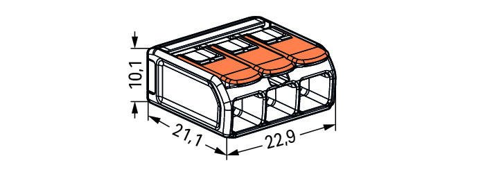 Wago Connector - 3 way  - 4mm